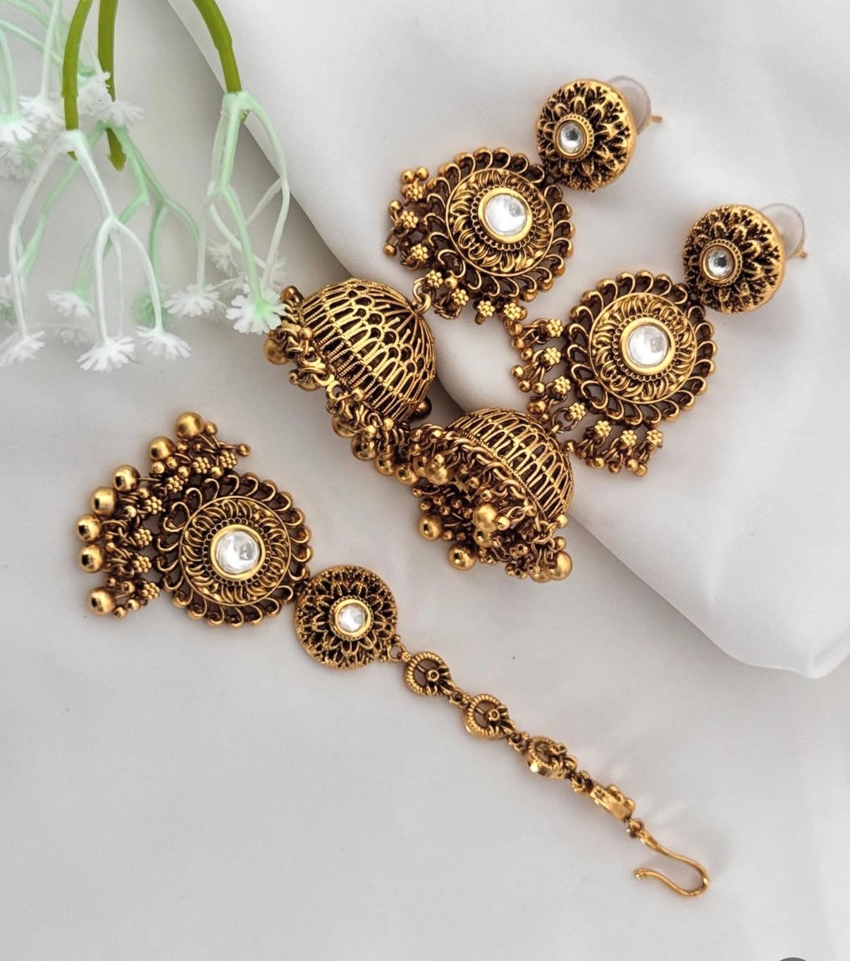 Gold Plated Semi Bridal Set