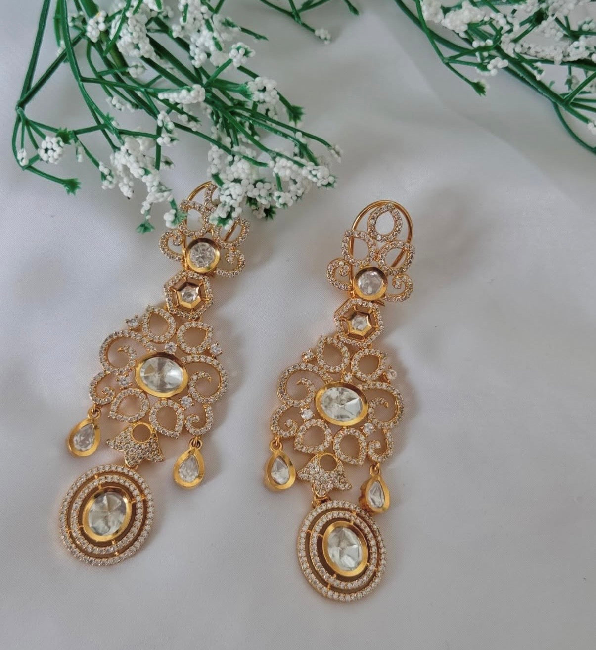 Pink Uncut Kundan Bridal Set