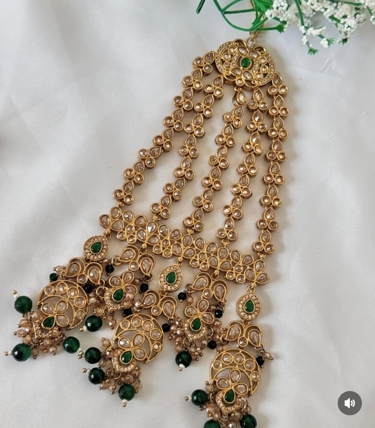 Polki Green Semi Bridal Set