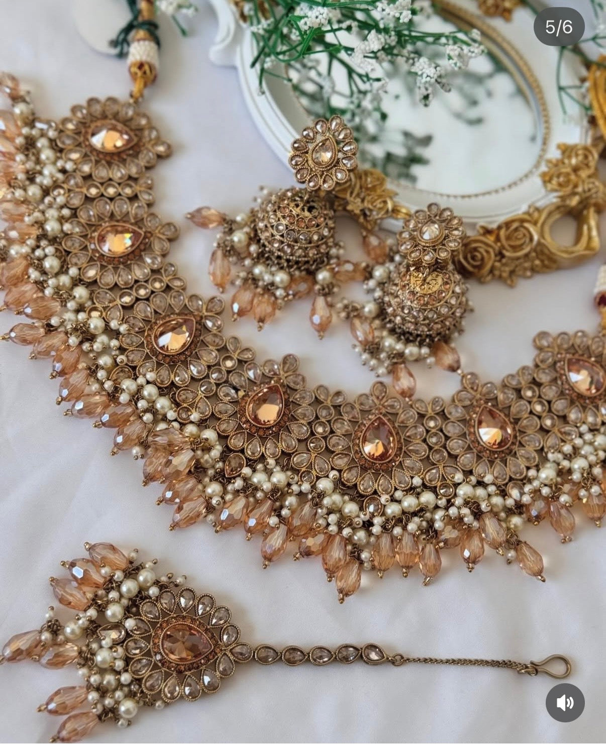 Golden Polki Semi Bridal Set