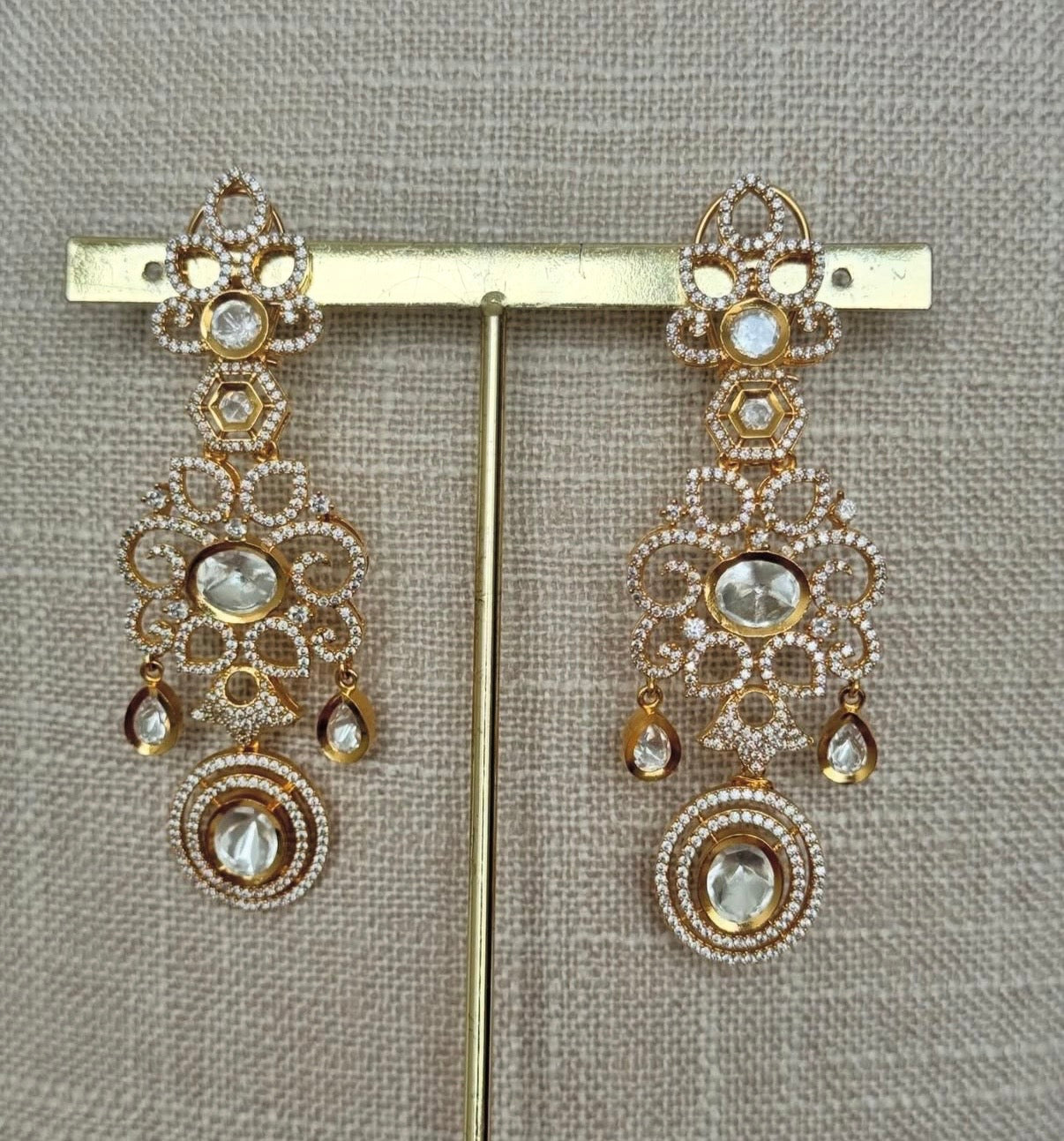 Pink Uncut Kundan Bridal Set
