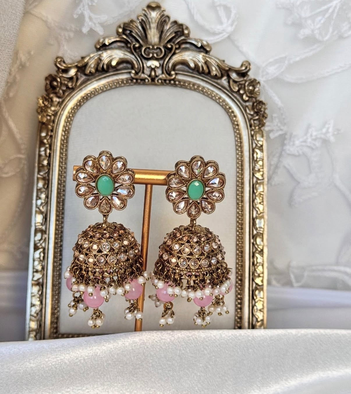 Polki Pink Mint Semi Bridal Set