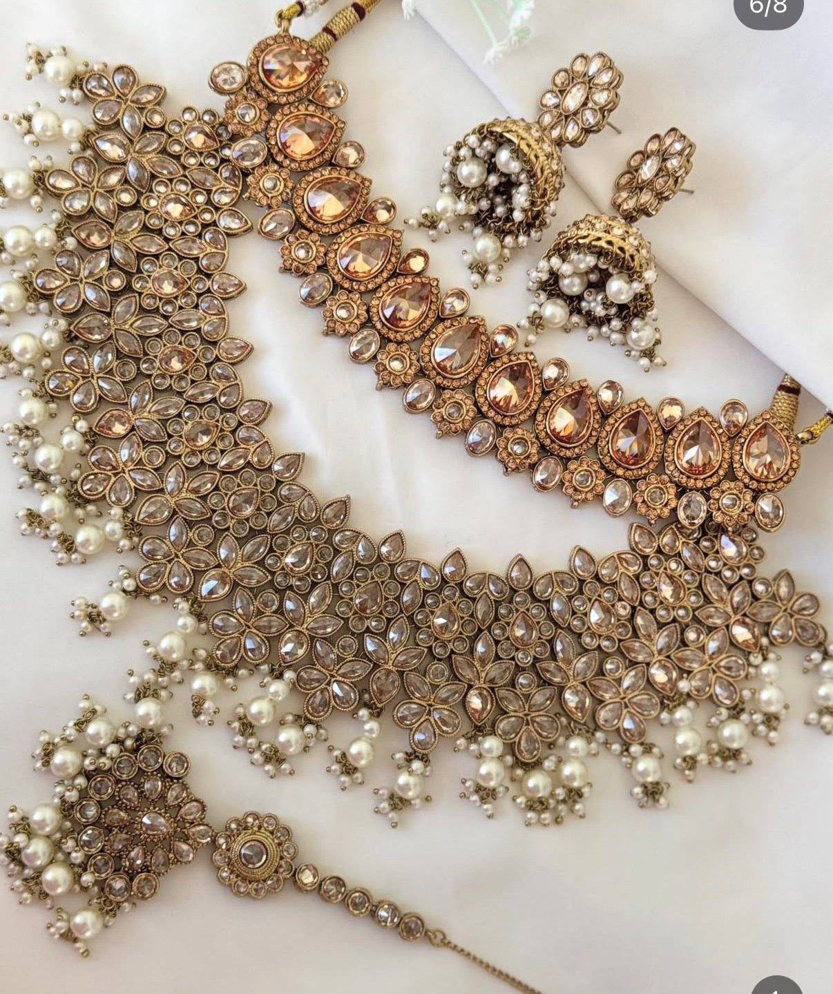 Golden Polki Semi Bridal Set