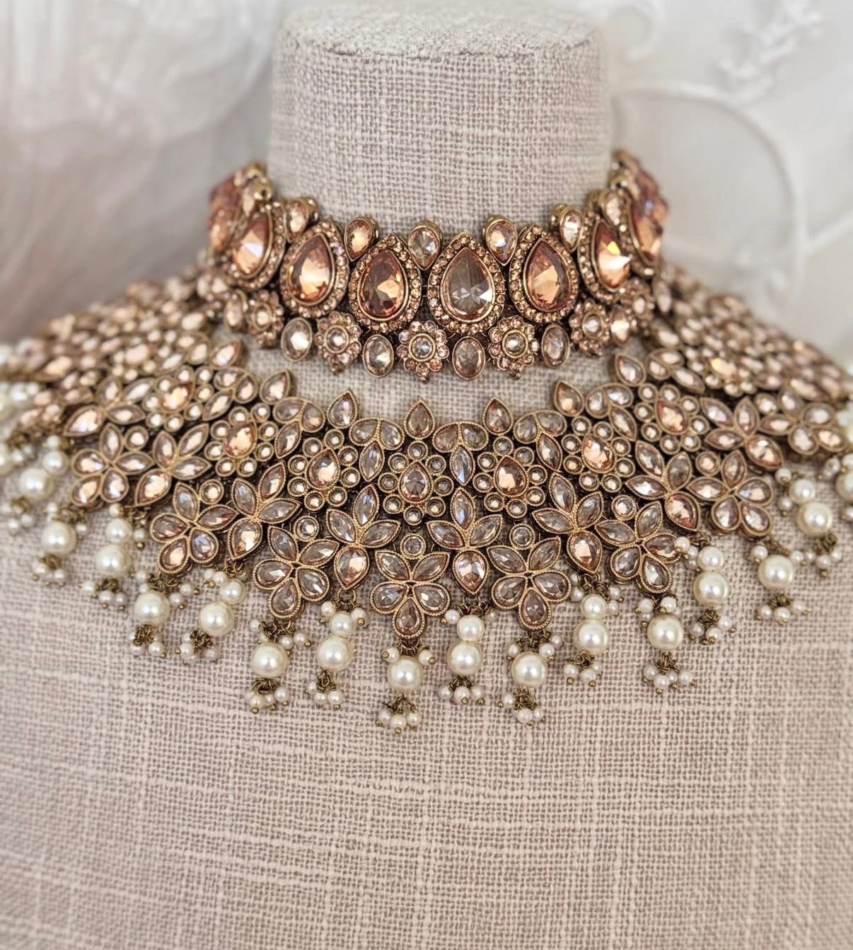 Golden Polki Semi Bridal Set