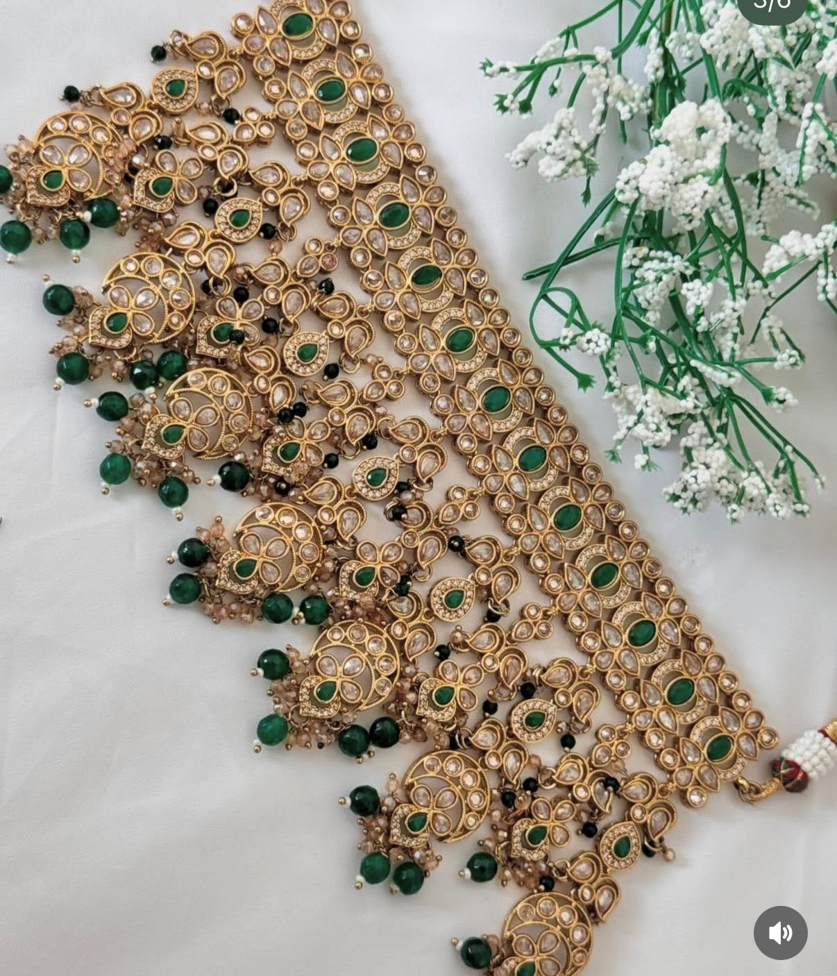 Polki Green Semi Bridal Set