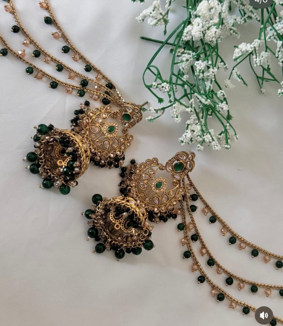 Polki Green Semi Bridal Set