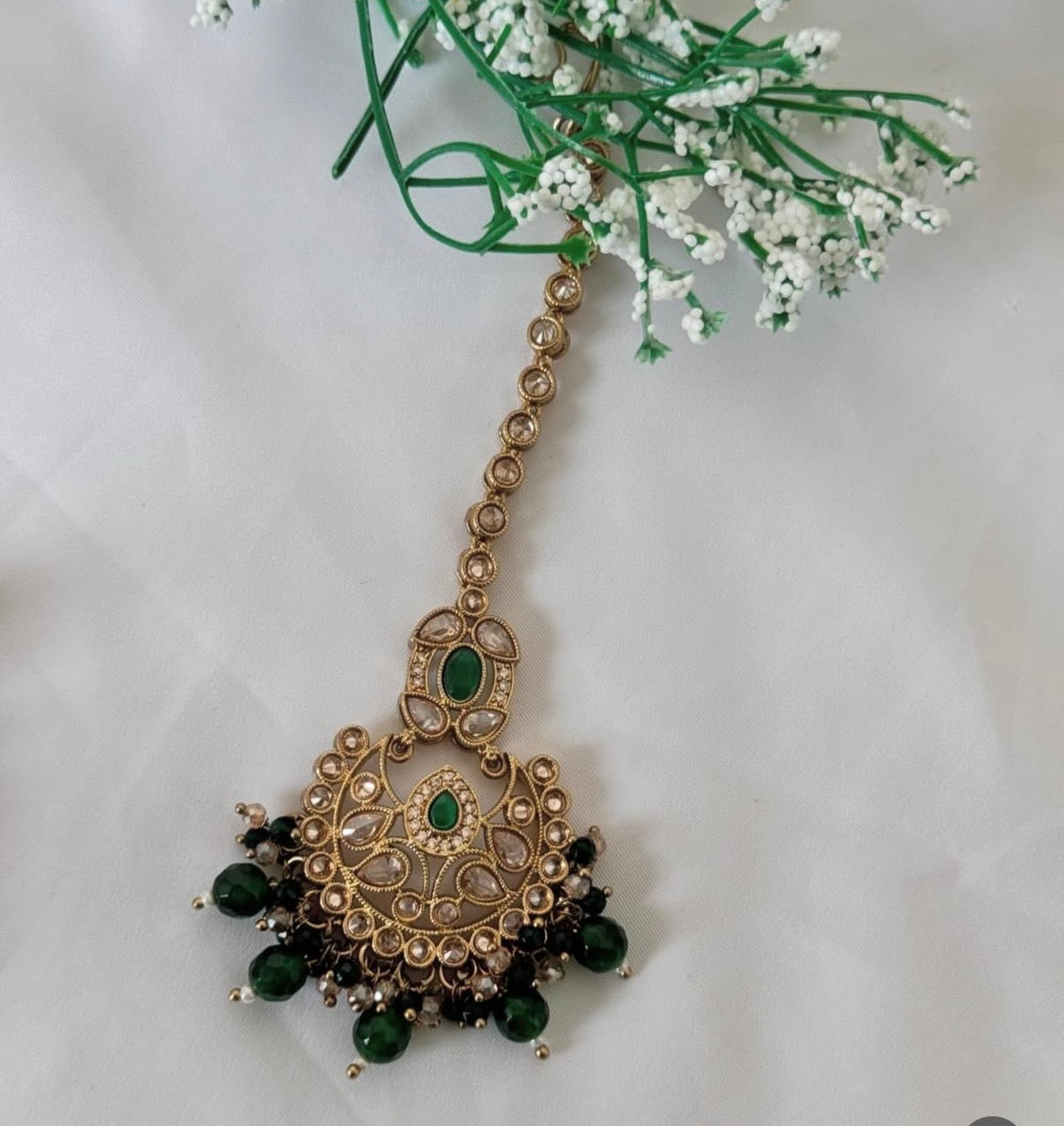Polki Green Semi Bridal Set
