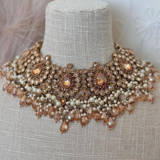 Golden Polki Semi Bridal Set