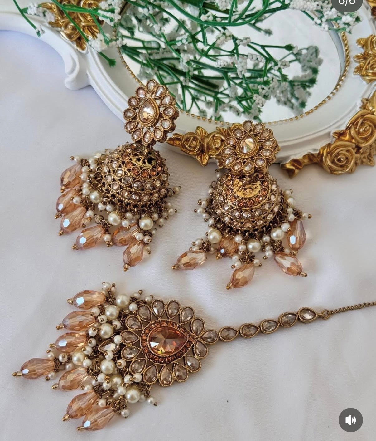 Golden Polki Semi Bridal Set