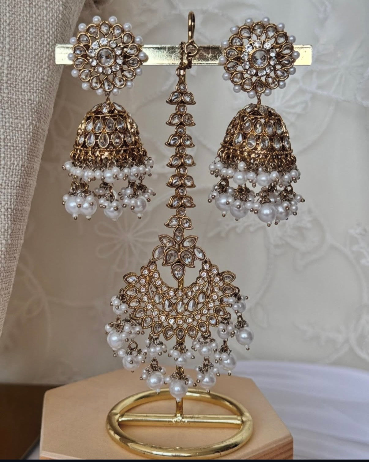Mehar White Polki Semi Bridal Set