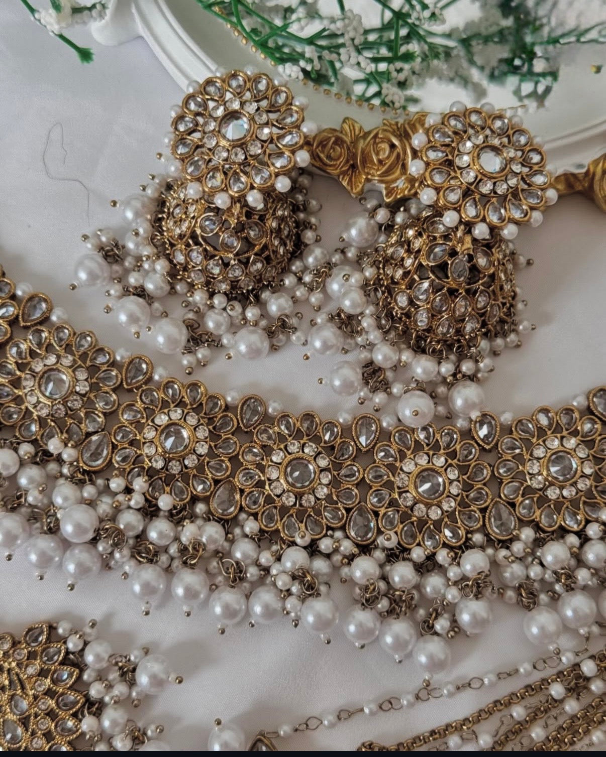Mehar White Polki Semi Bridal Set
