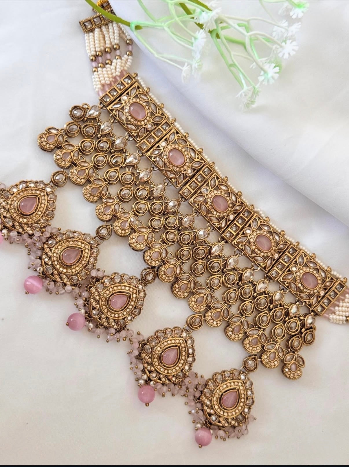 Amber Pink Polki Set
