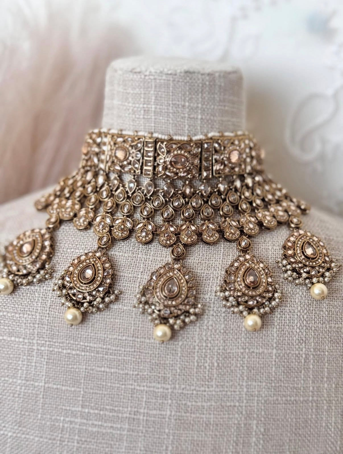 Amber Golden Polki Set