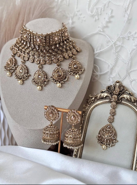 Amber Golden Polki Set