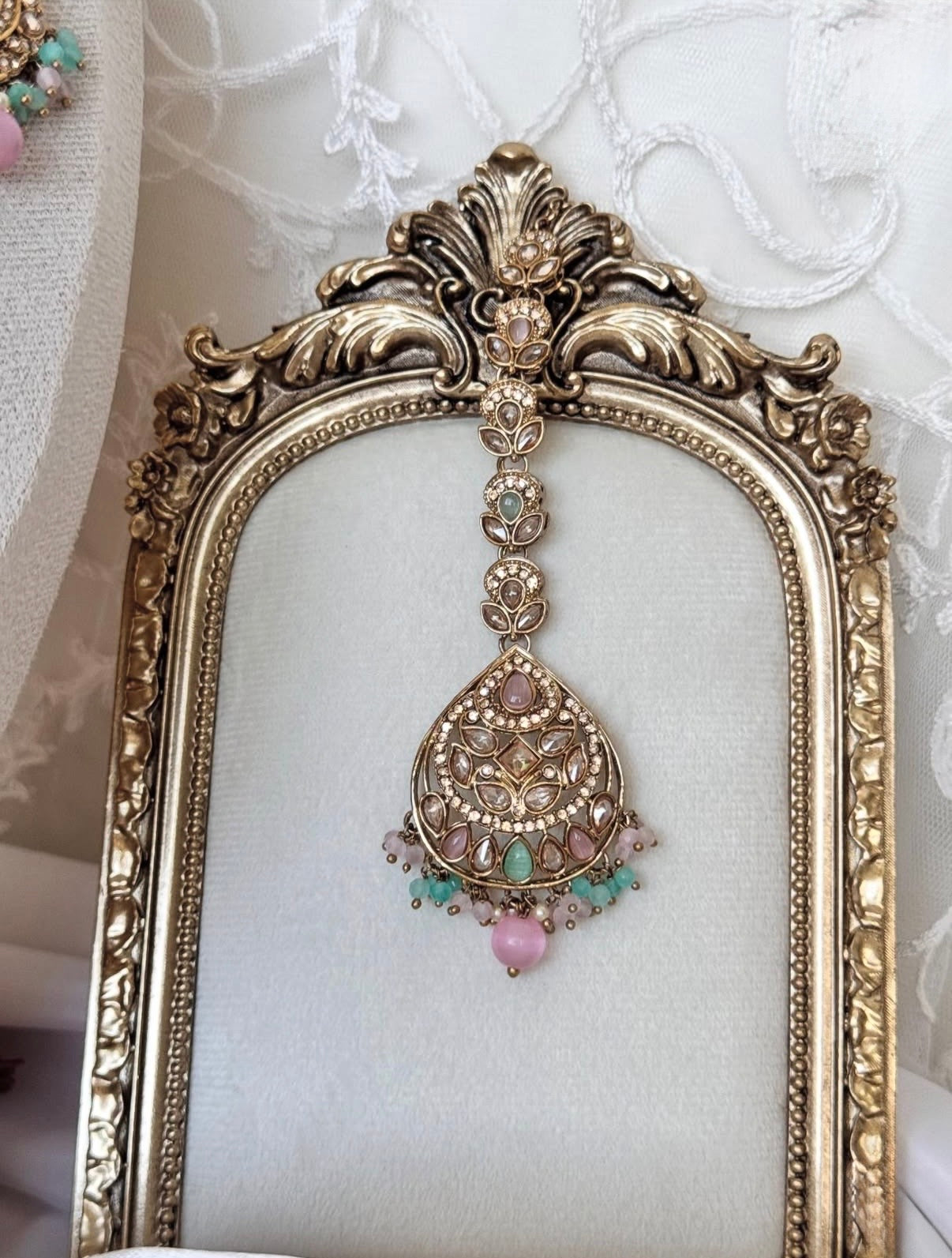 Amber Mint Pink Polki Set