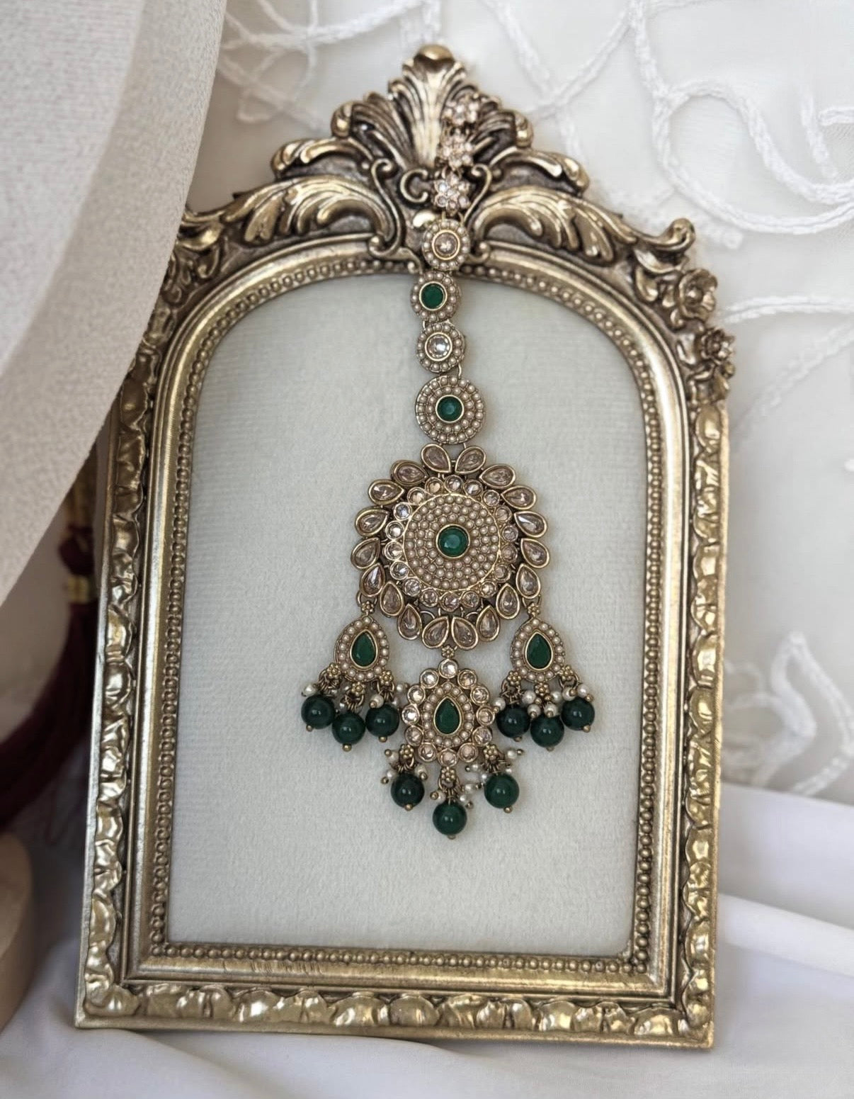 Dark Green Polki Set