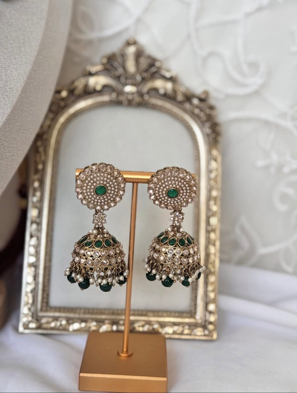 Dark Green Polki Set