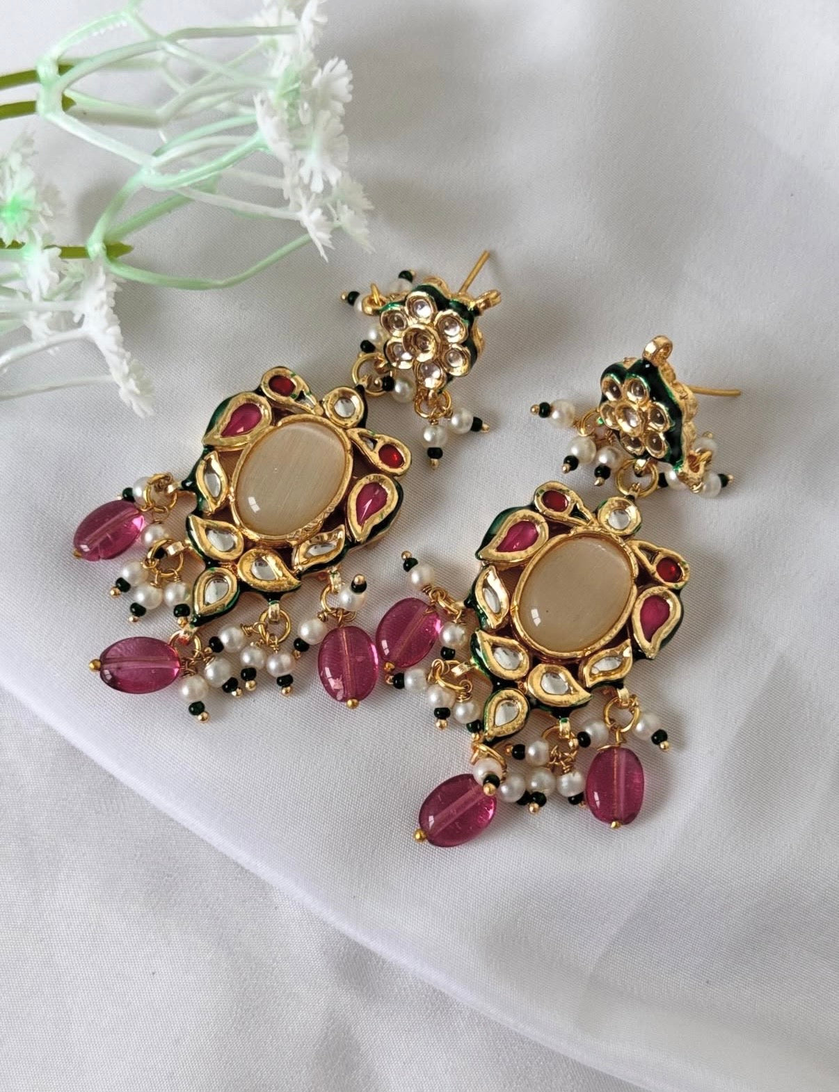 Amber Kundan Choker Set