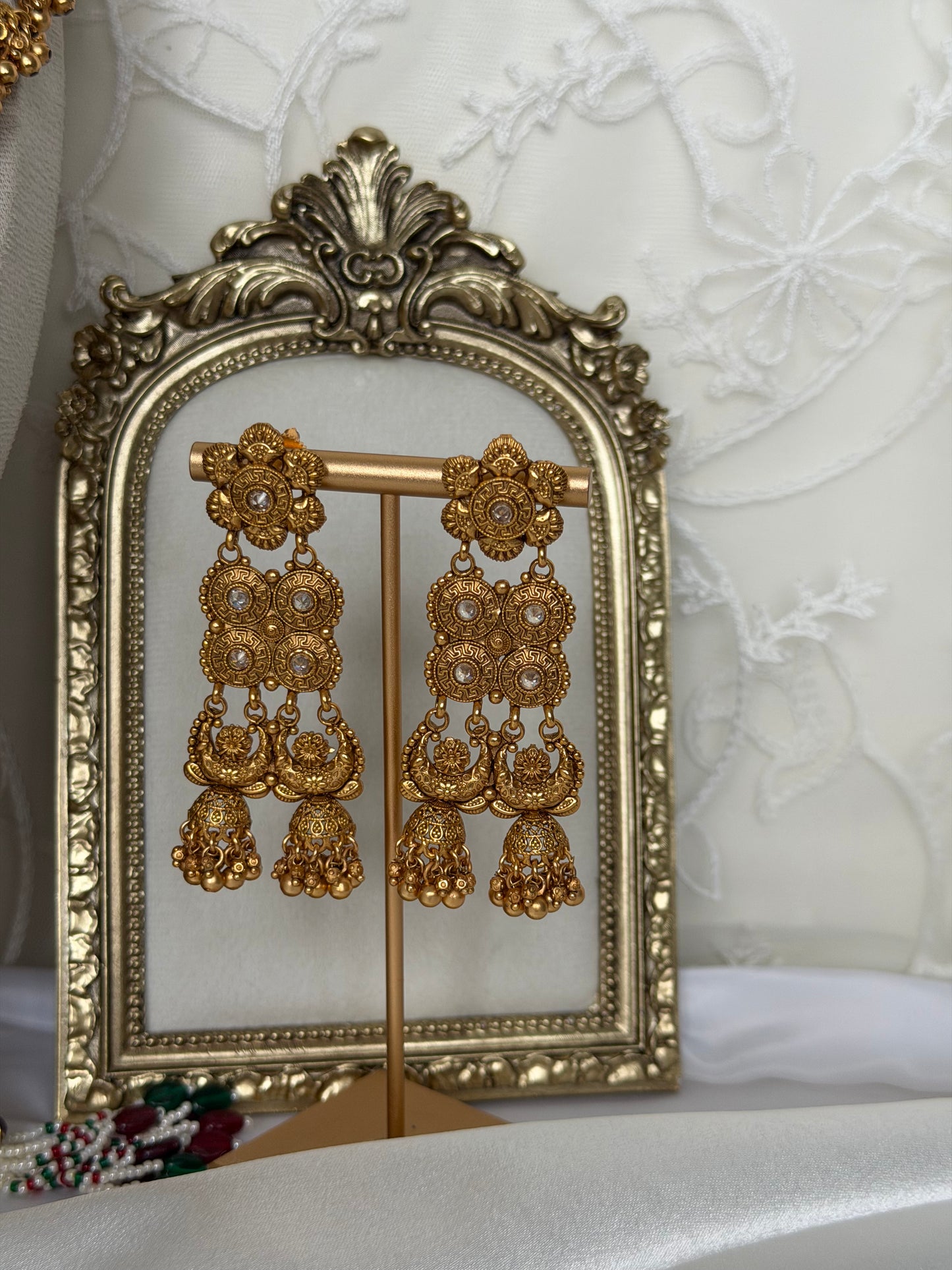 Matte Polish Gold Plated Bridal Set