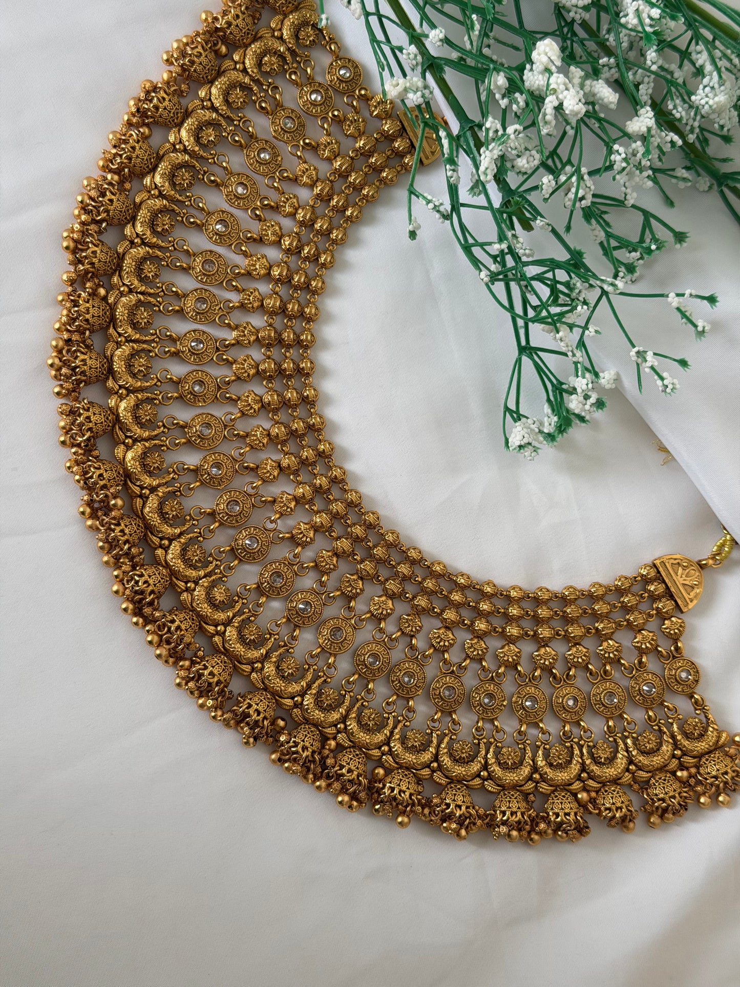 Matte Polish Gold Plated Bridal Set