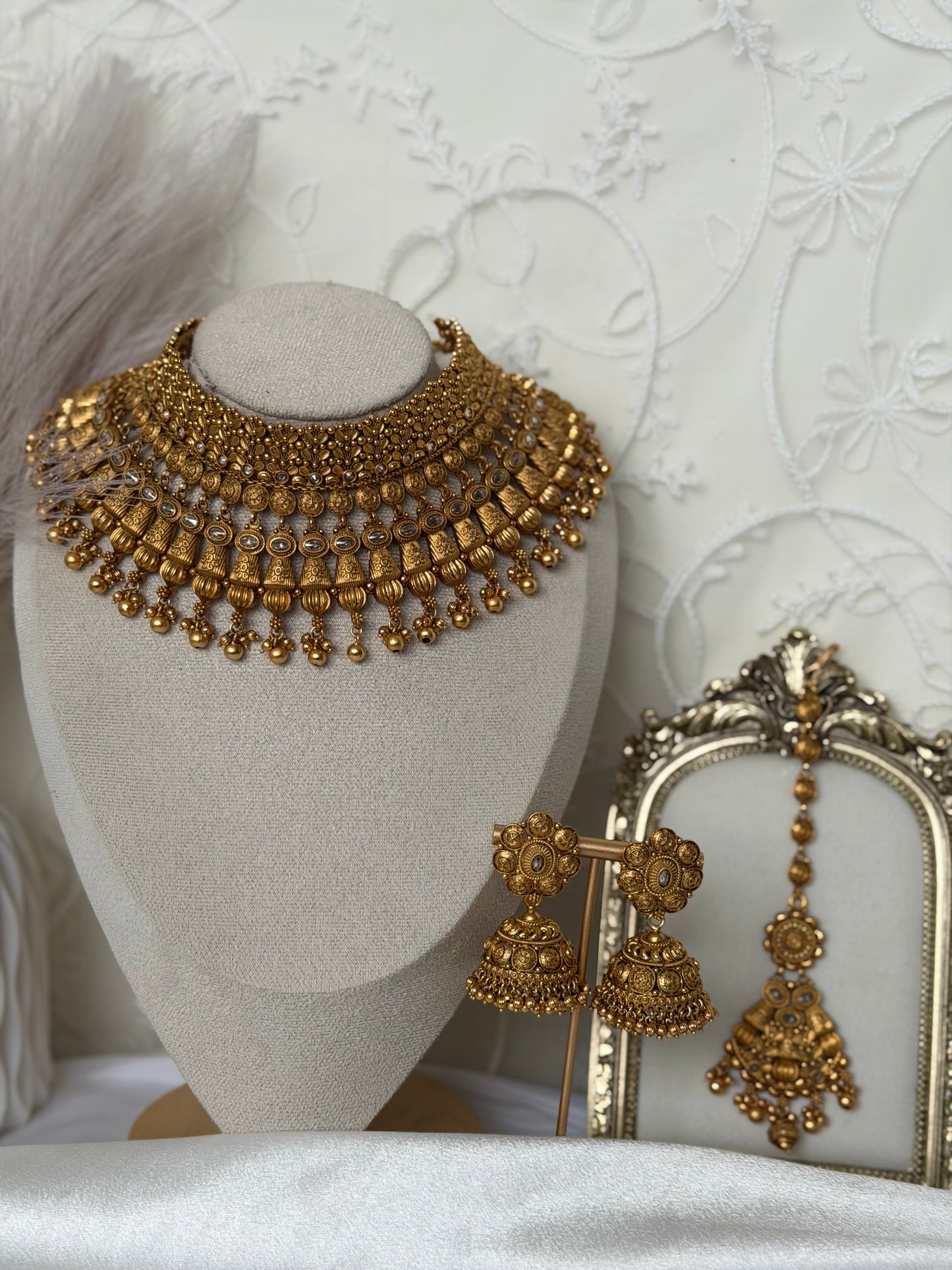 Aria Gold Plated Bridal Set