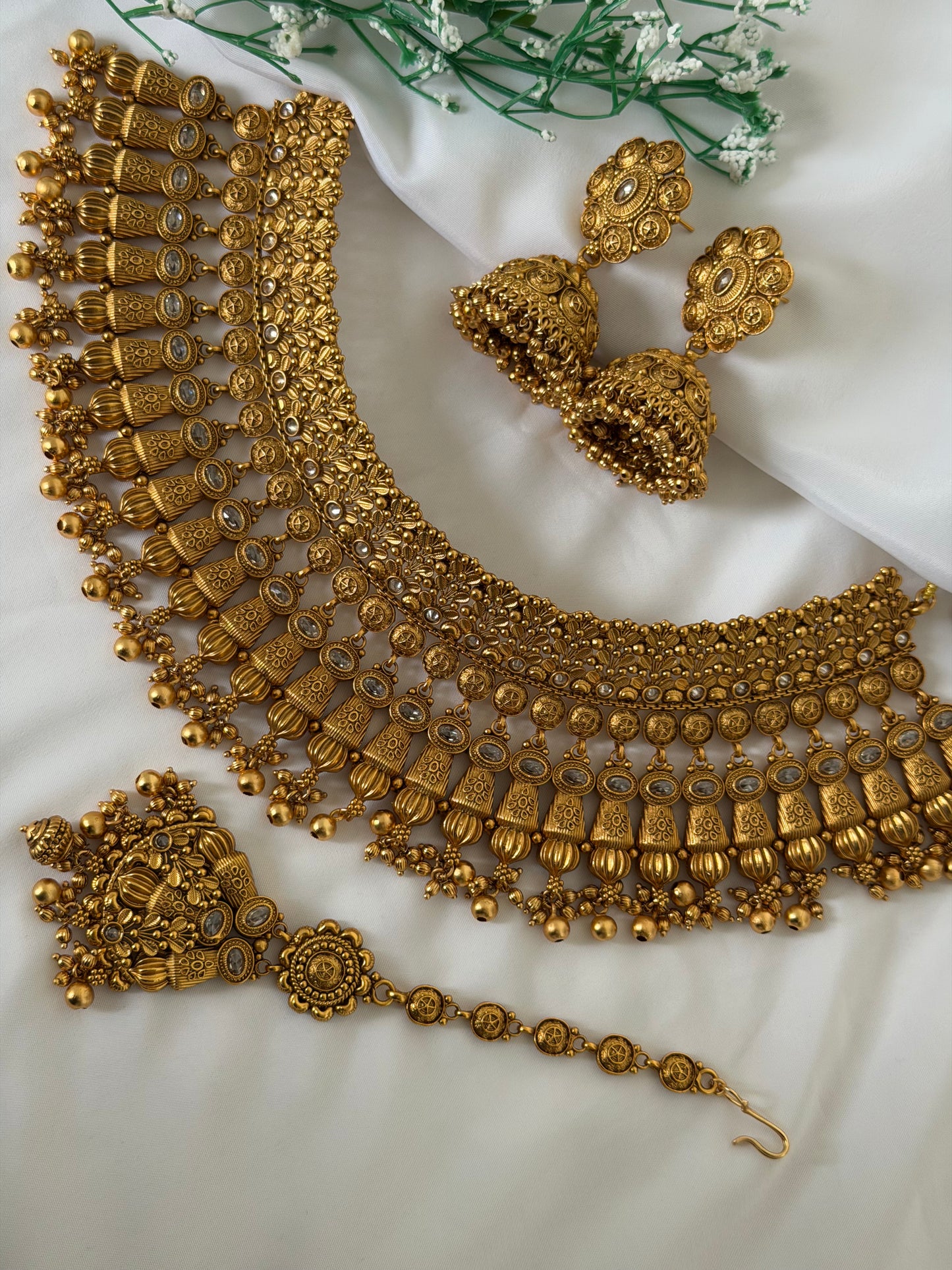 Aria Gold Plated Bridal Set