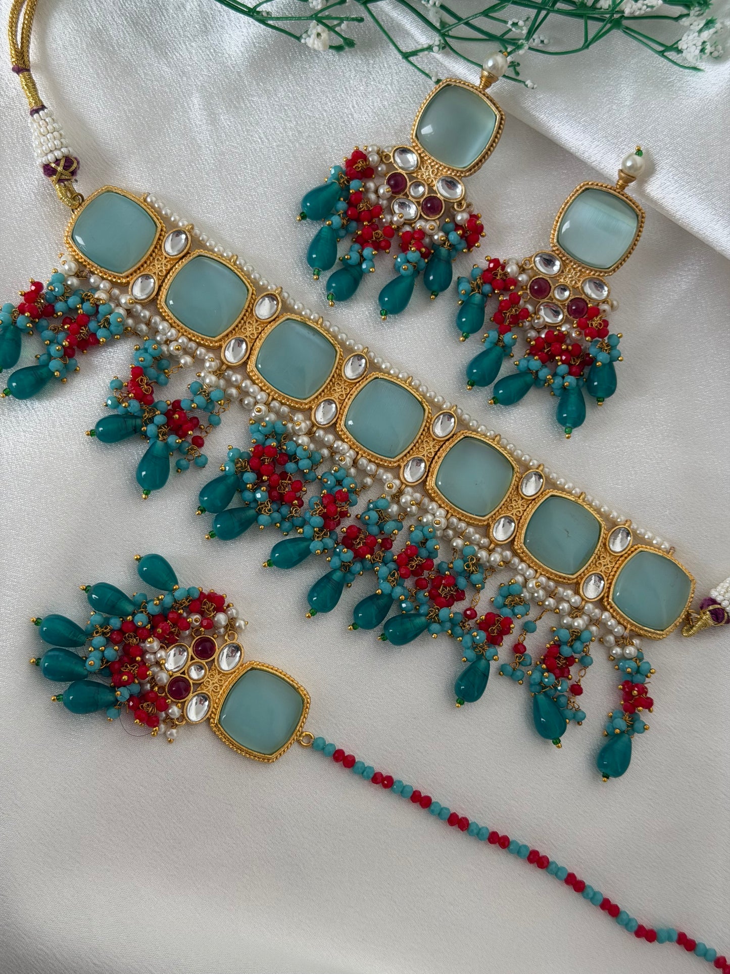 Ferozi Choker Set