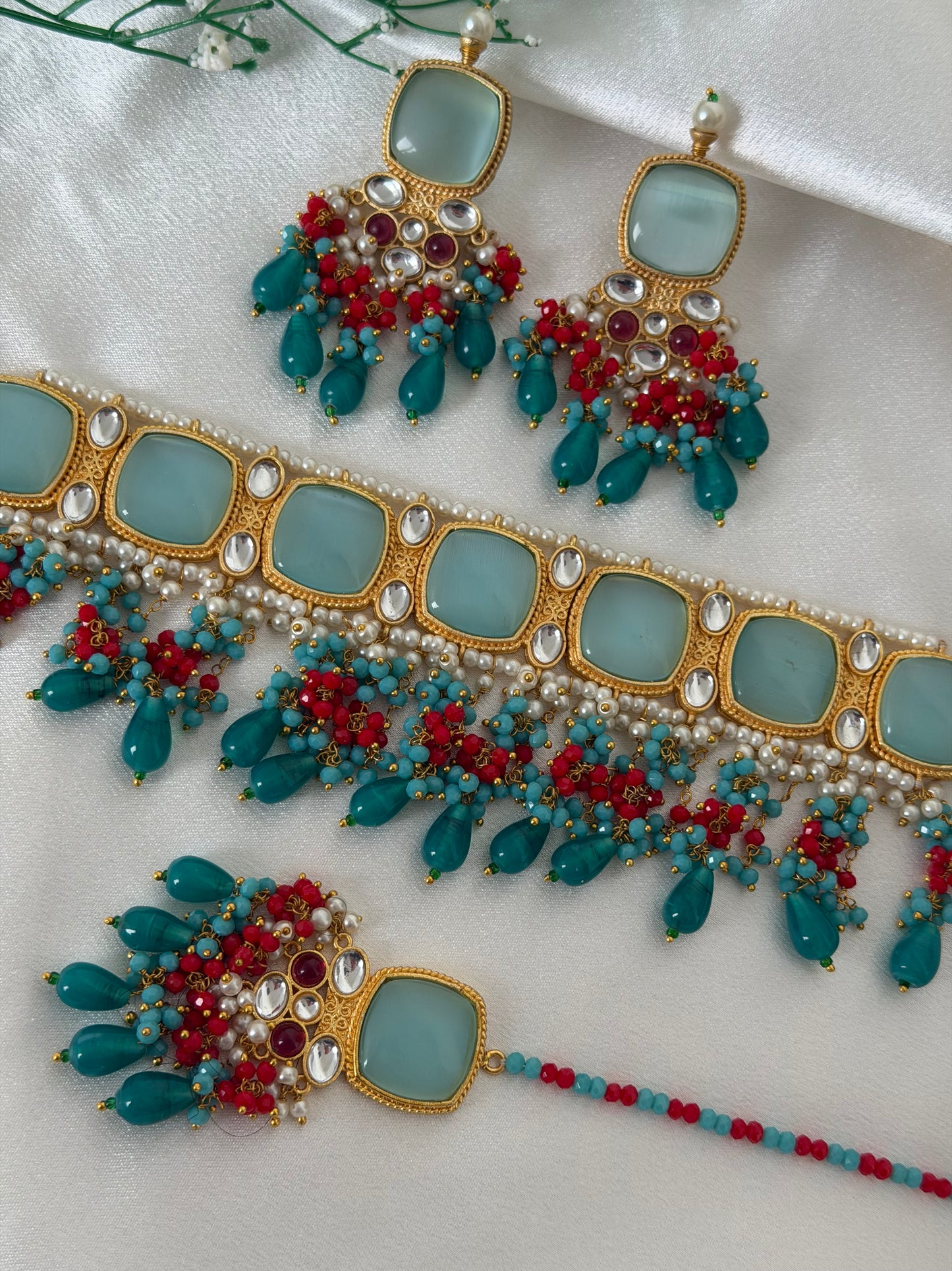 Ferozi Choker Set