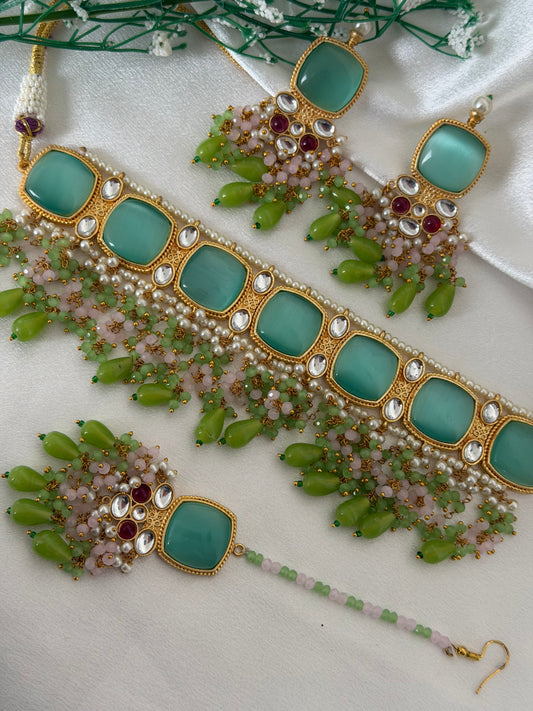 Mint Choker Set