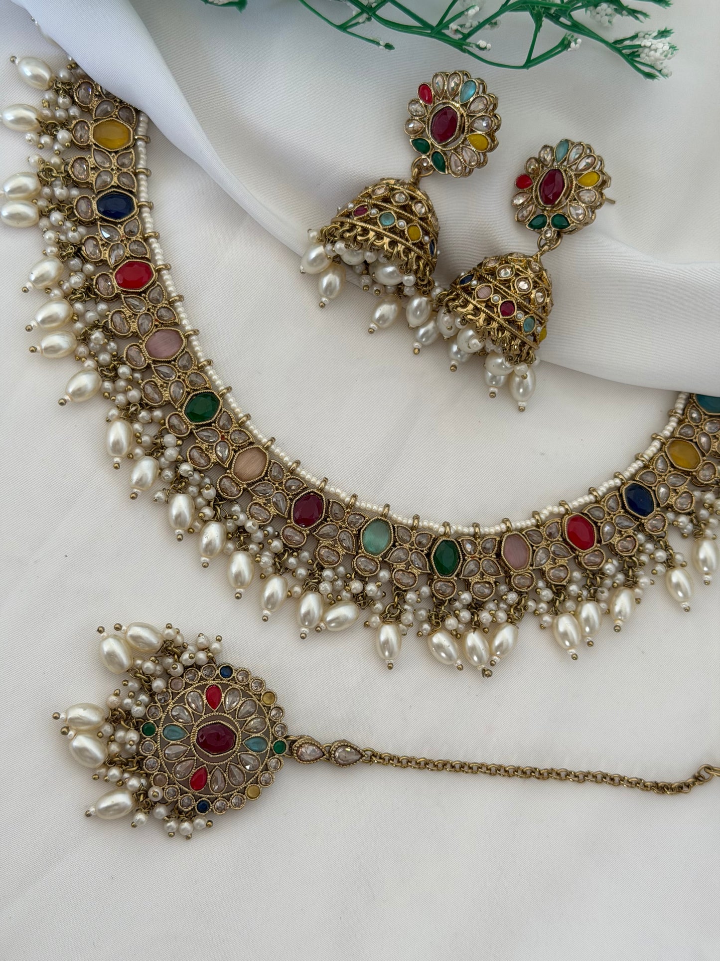 Ruhani Polki Necklace Set