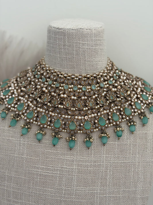 Mint Polki Bridal Set