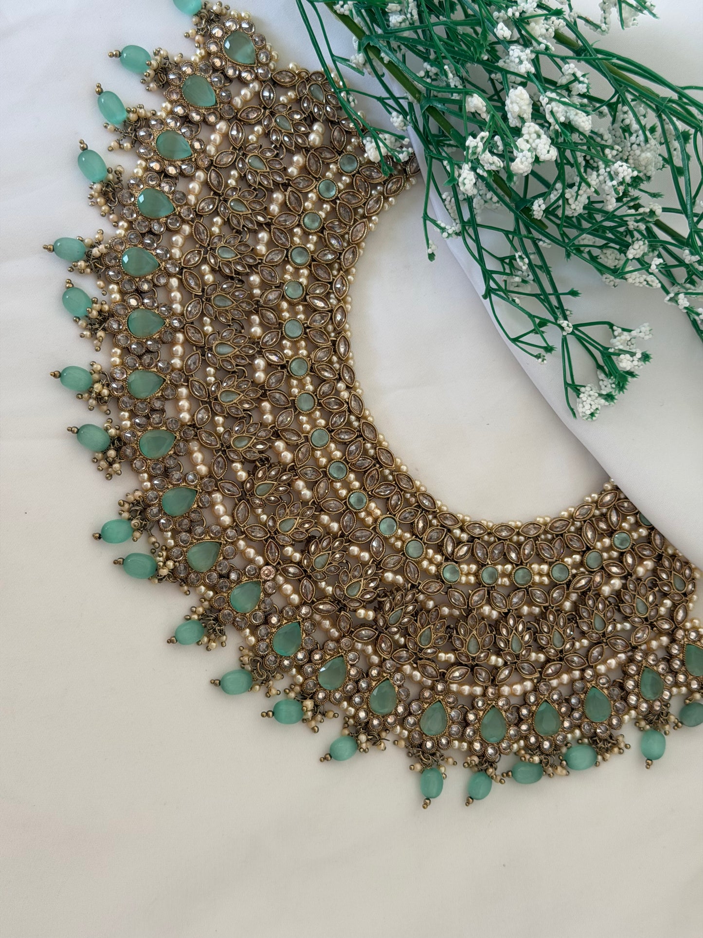 Mint Polki Bridal Set