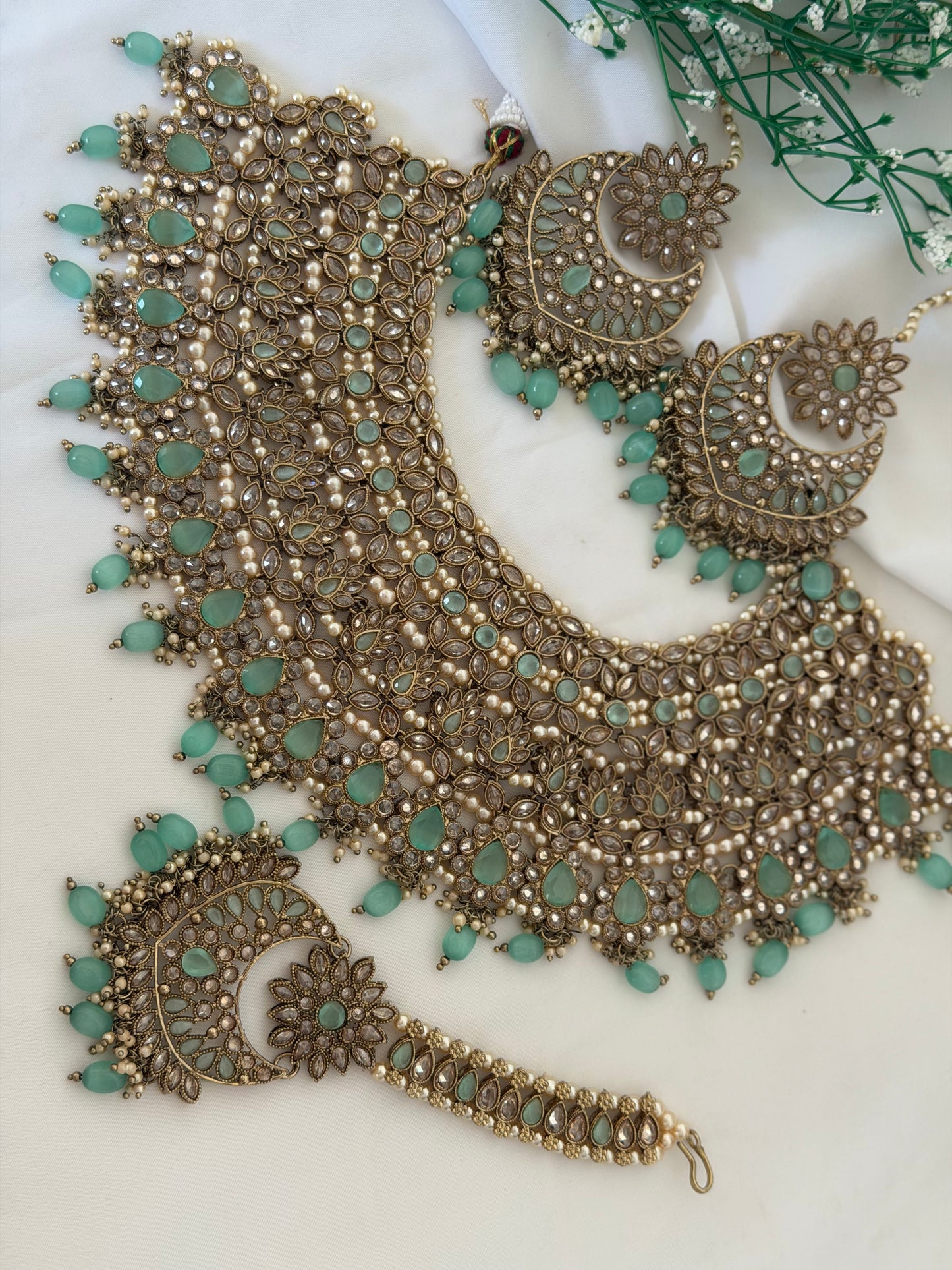 Mint Polki Bridal Set