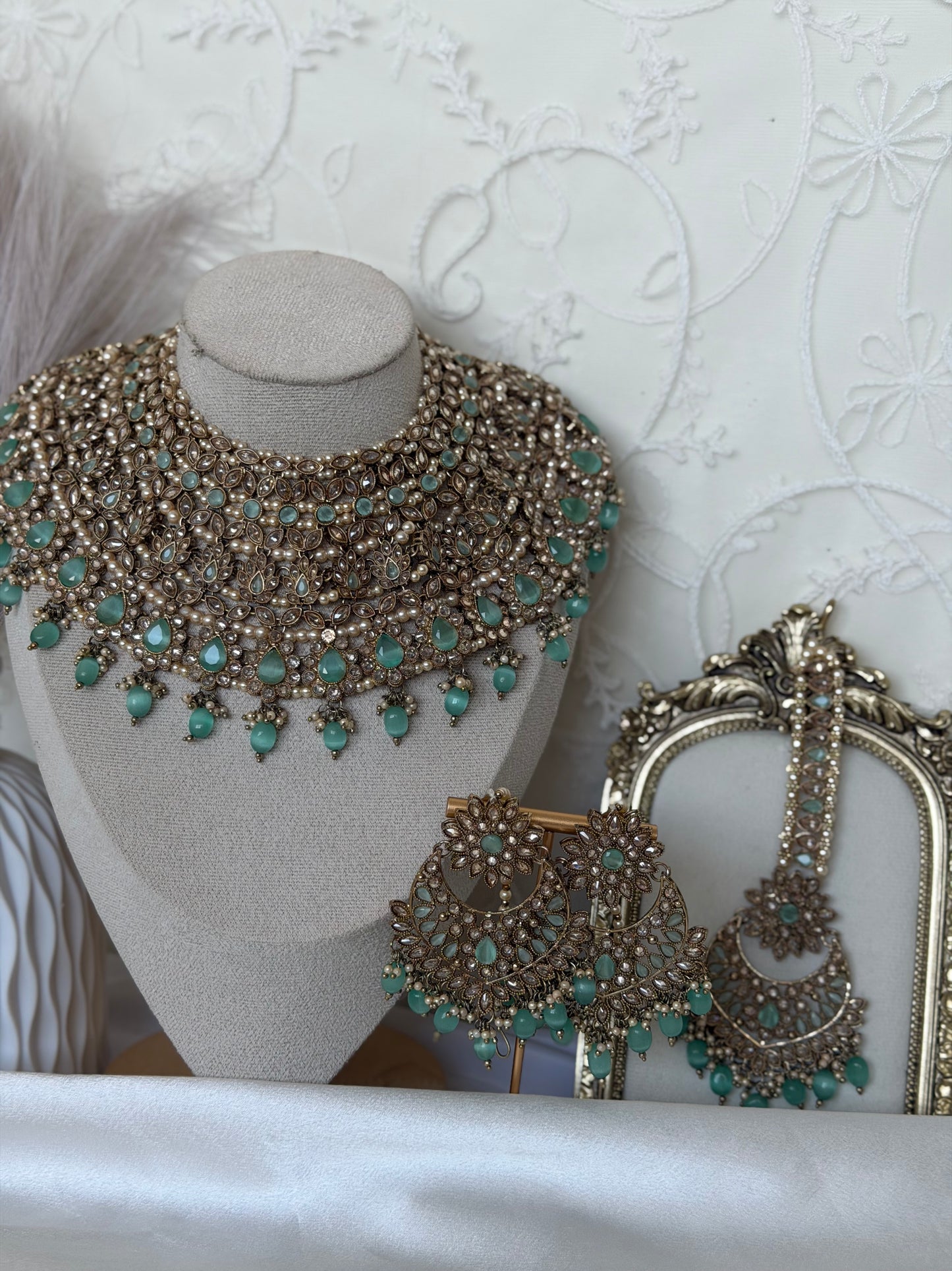 Mint Polki Bridal Set
