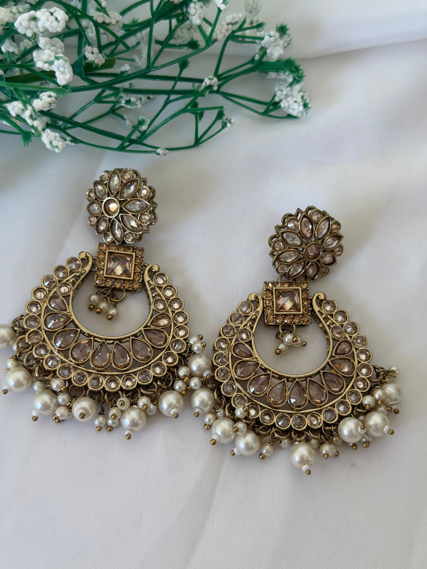 White  Polki Bridal Set