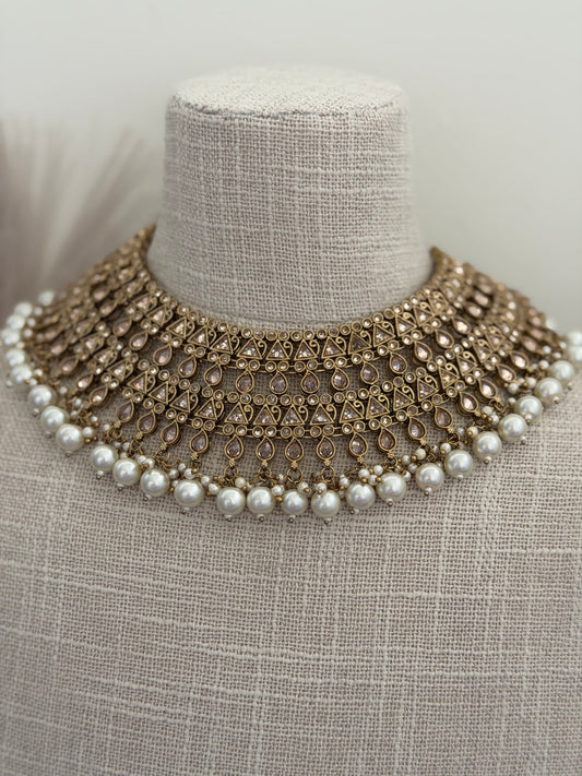 White Polki Bridal Set