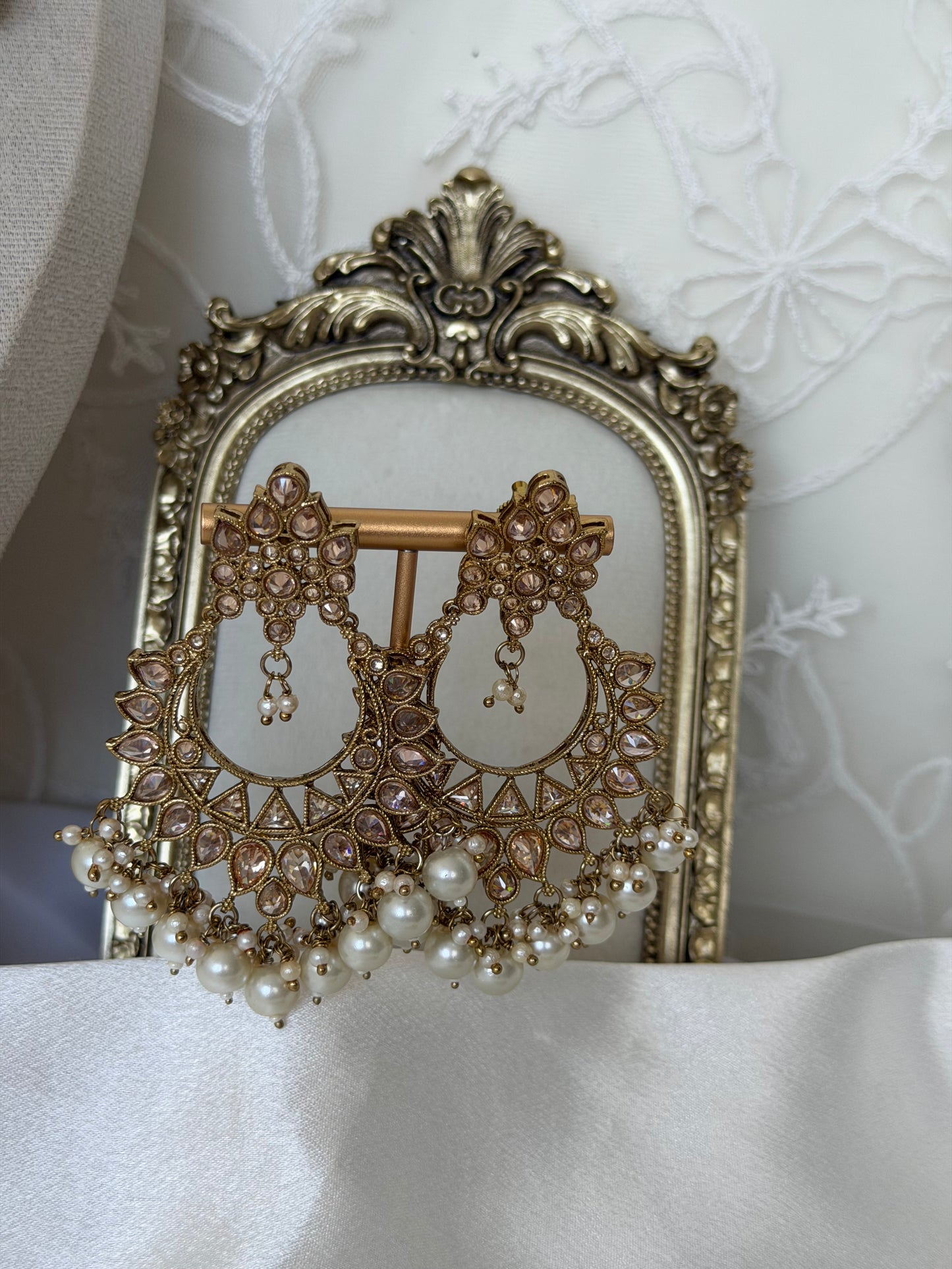 White Polki Bridal Set