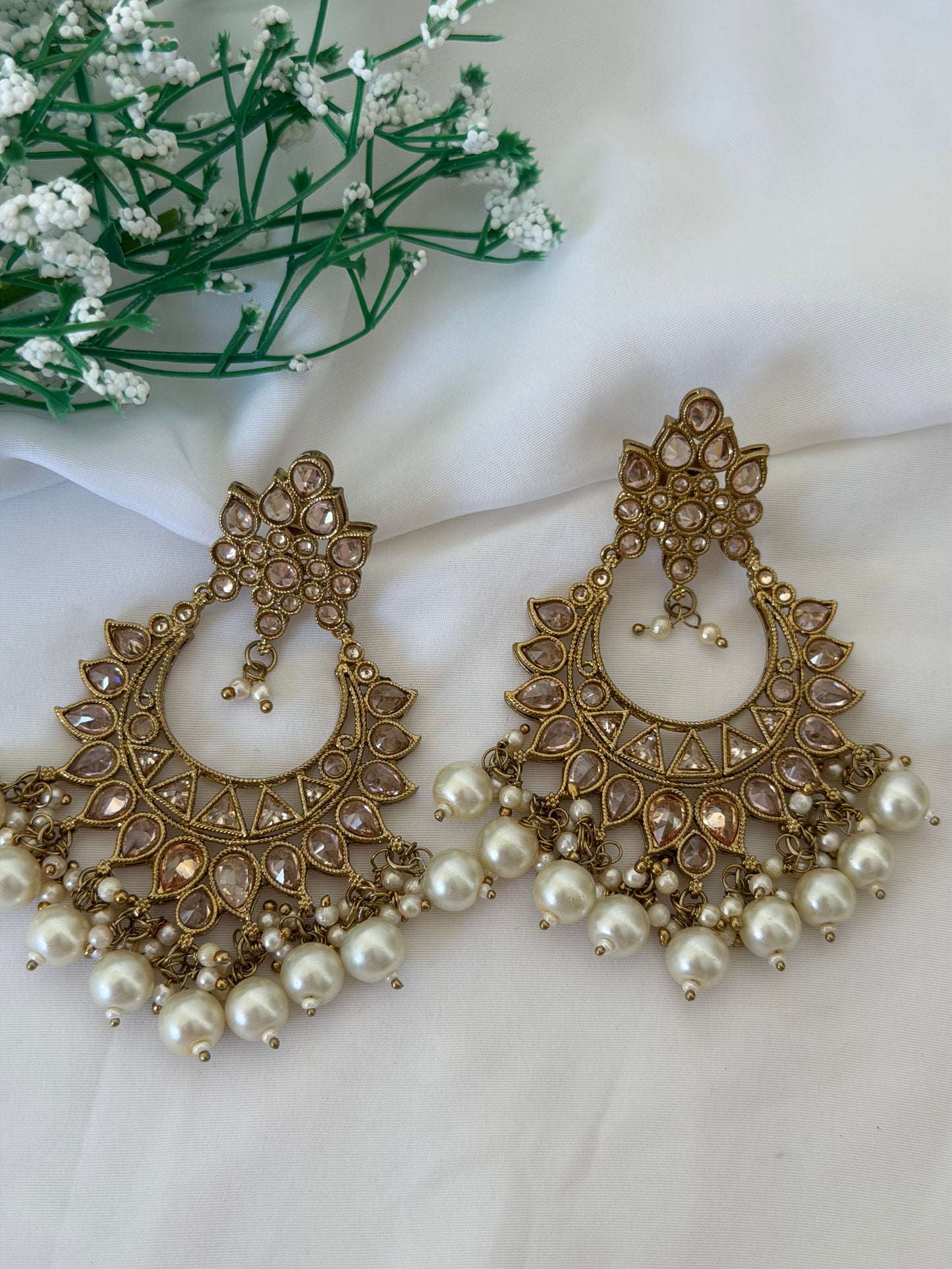 White Polki Bridal Set