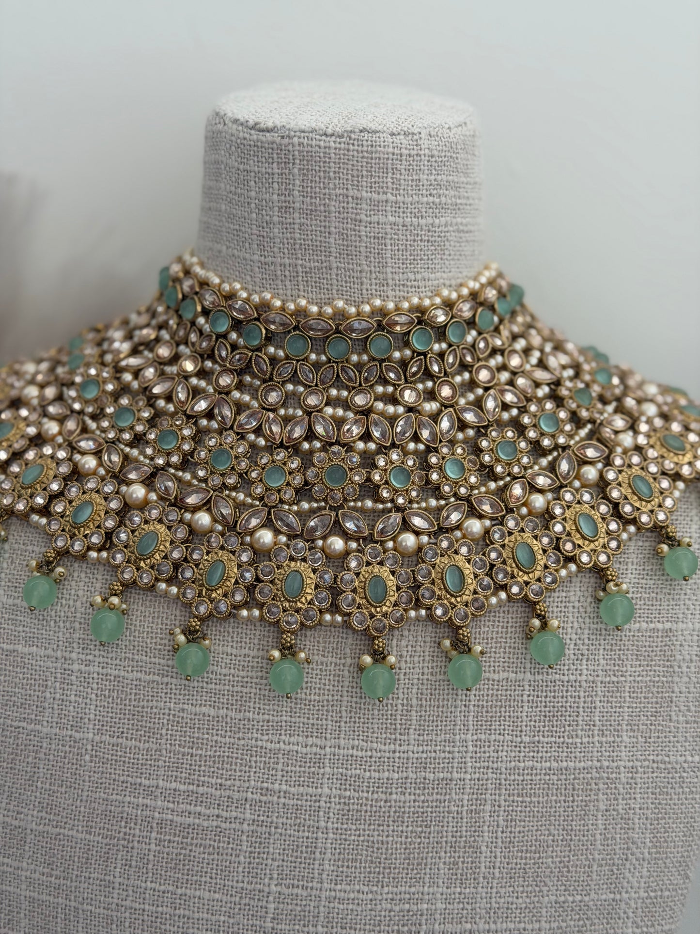 Polki Mint Bridal Set