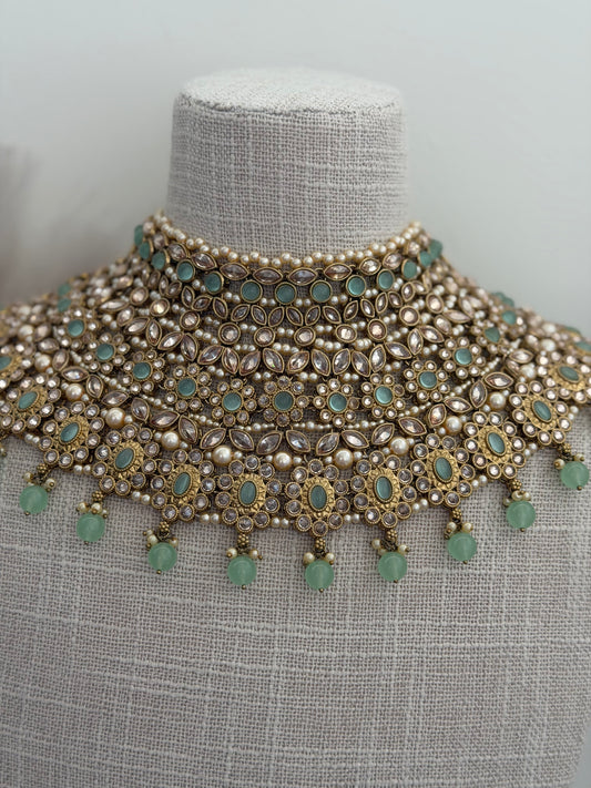 Polki Mint Bridal Set