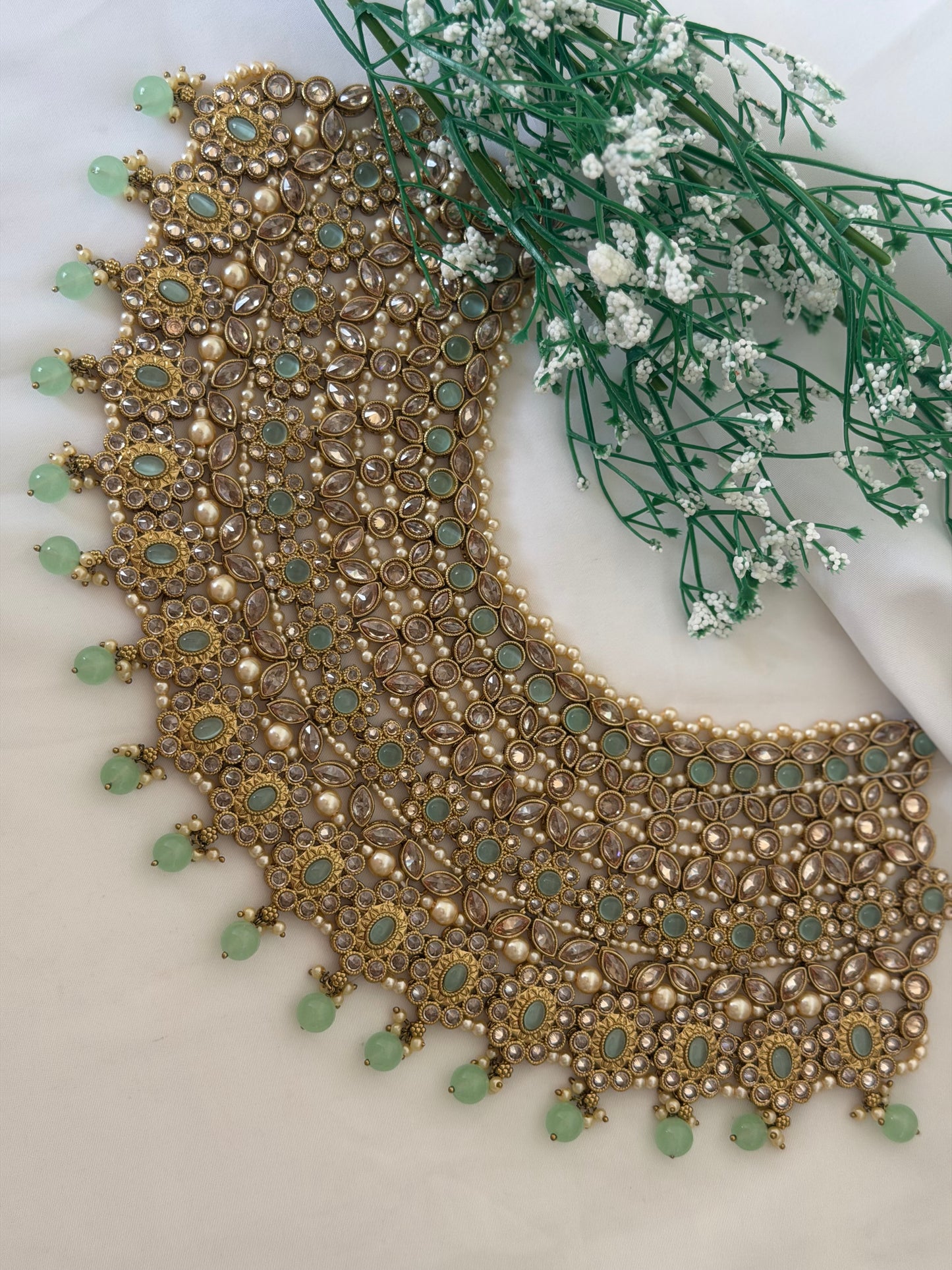Polki Mint Bridal Set